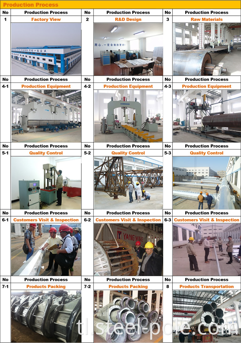 Electrical Transmission Line Distribution Steel Pole